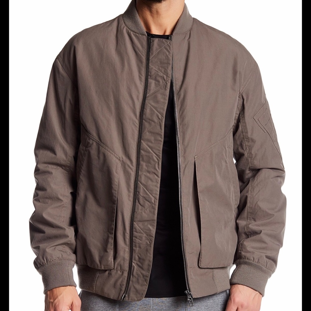 NWT HELMUT LANG OVERSIZED WALNUT WOOL TRIM BOMBER